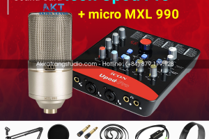 Combo Mic MXL 990 + Sound card Icon Upod Pro