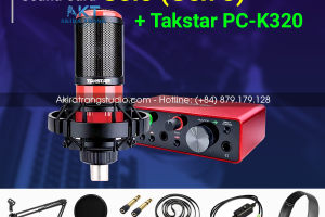 Combo Mic Takstar PC-K320 + Sound card Focusrite Solo Gen3