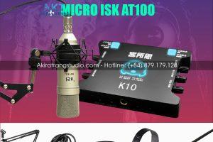 Combo Mic ISK AT100 + Sound Card XOX K10