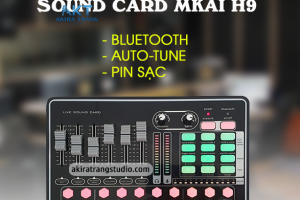 Sound Card MKAI H9 Có Bluetooth, Auto-Tune, Pin Sạc – Hát Karaoke Live Stream