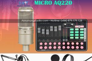 Combo Mic AQ220 + Sound card H9 có AUTO TUNE