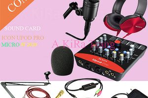 Combo micro Audio Technica AT2020 + sound card Icon UPod Pro