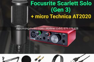 Combo Focusrite Scarlett Solo (Gen 3) + Micro AT2020