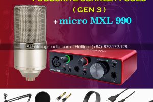 Combo Focusrite Scarlett Solo (Gen 3) + Micro MXL990