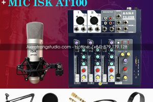 Combo Livestream Mixer F4 + Mic ISK AT100