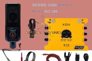 Combo thu âm livestream mic ALC 280 – Sound card K10 2020