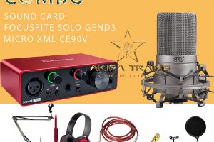 Combo micro MXL CE90V + Sound Card Focusrite Scarlett Solo (3rd Gen)