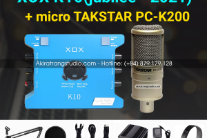 Combo sound card XOX K10 2021 + Mic PC K200