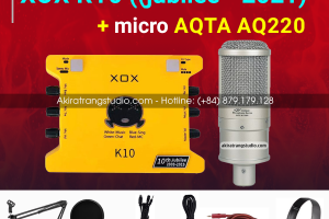 Combo sound card XOX K10 2021 + Mic AQTA AQ220