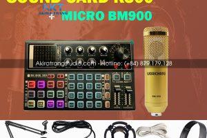 Full  Combo Sound Card K300 Autotune Và Micro Thu Âm BM900 Giá Rẻ Âm Thanh Hay