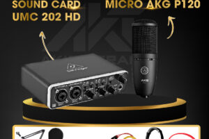 Combo Sound Card UMC 202 HD + Micro AKG P120