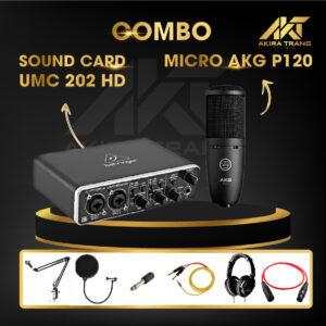 Combo-Sound-Card-UMC-202-HD-Micro-AKG-P120