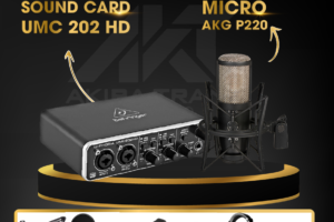 Combo Sound Card UMC 202 HD+ Micro AKG P220