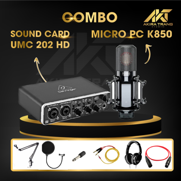 Combo Sound Card UMC 202 HD + Micro TAKSTAR PC K850