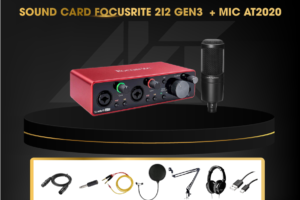 Combo sound card Focusrite 2i2 gen3 + Mic AT2020