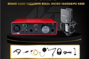 Combo sound card focusrite solo +Micro takstar-pc K850