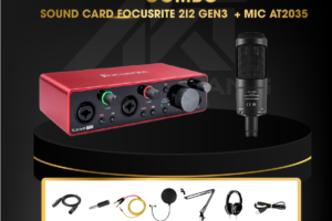 Combo sound card FOCUSRITE 2I2 gen3  + Mic AT 2035