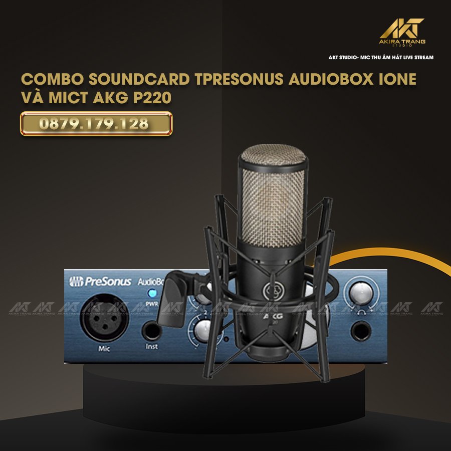 COMBO SOUNDCARD TPRESONUS AUDIOBOX IONE+ MICT AKG P220