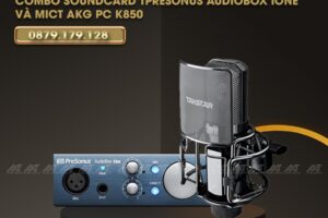 COMBO SOUNDCARD TPRESONUS AUDIOBOX IONE+ MICT AKG PC K850